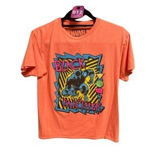 Marvel “Black Panther” 90’s Style Boys T-Shirt - Orange/Pink (Size L)